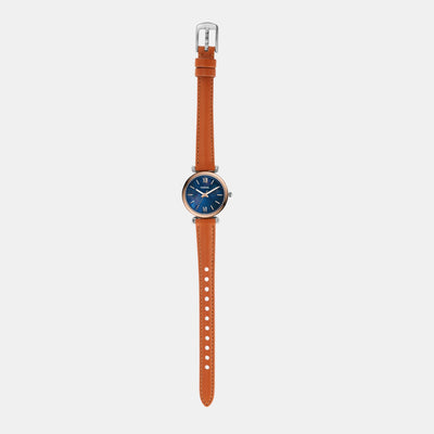 Carlie Women Quartz Blue Mother Of Pearl Dial Analog Leather Watch ES4701