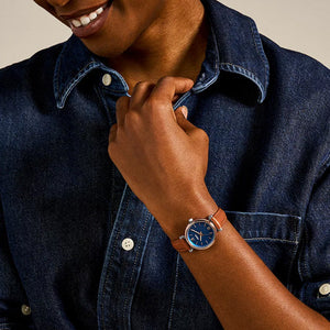 Fossil Carlie Mini Blue Mother-Of-Pearl Dial Women 28mm ES4701