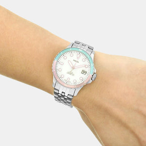 Fb-01 Women Quartz Grey Dial Analog Stainless Steel Watch ES4741
