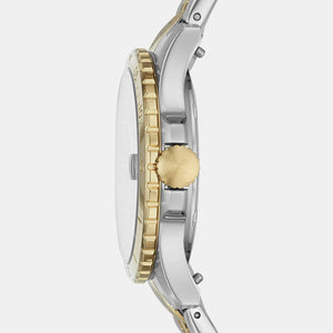 Fb-01 Women Quartz Silver Dial Analog Stainless Steel Watch ES4745