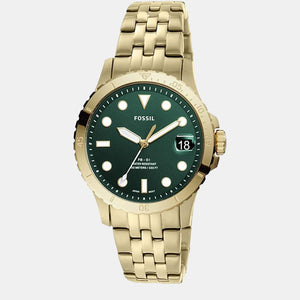 Fb-01 Women Quartz Green Dial Analog Stainless Steel Watch ES4746