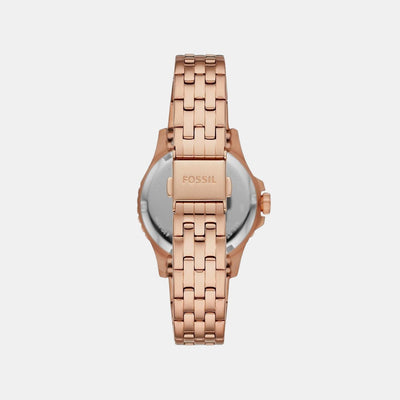 Fb-01 Women Quartz Rose Gold Dial Analog Stainless Steel Watch ES4748