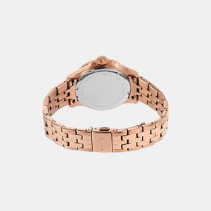 Fb-01 Women Quartz Rose Gold Dial Analog Stainless Steel Watch ES4748