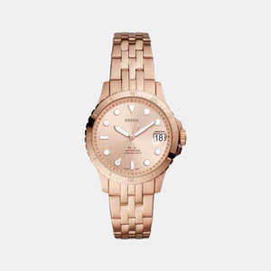 Fb-01 Women Quartz Rose Gold Dial Analog Stainless Steel Watch ES4748