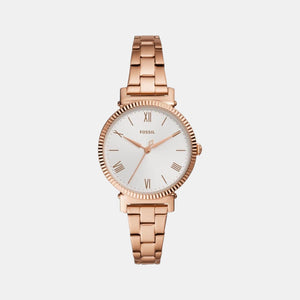 Daisy 3 Hand Women Quartz Silver Dial Analog Stainless Steel Watch ES4791