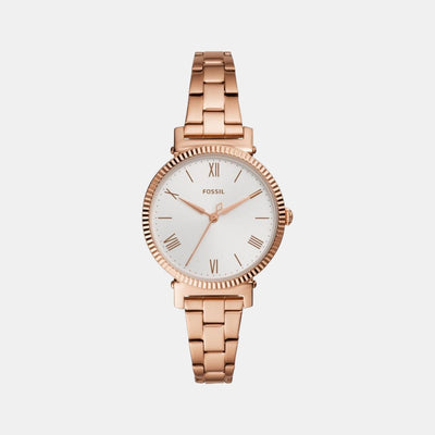 Daisy 3 Hand Women Quartz Silver Dial Analog Stainless Steel Watch ES4791