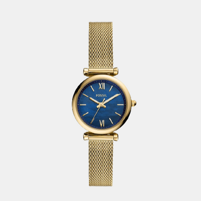 Carlie Mini Women Quartz Blue Dial Analog Stainless Steel Watch ES5020