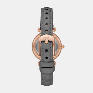 Carlie Mini Women Quartz Grey Dial Analog Leather Watch ES5068