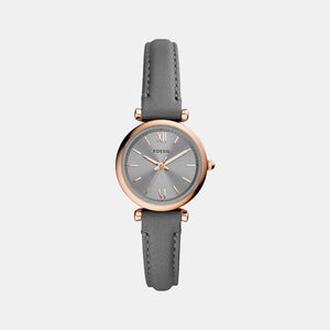 Carlie Mini Women Quartz Grey Dial Analog Leather Watch ES5068