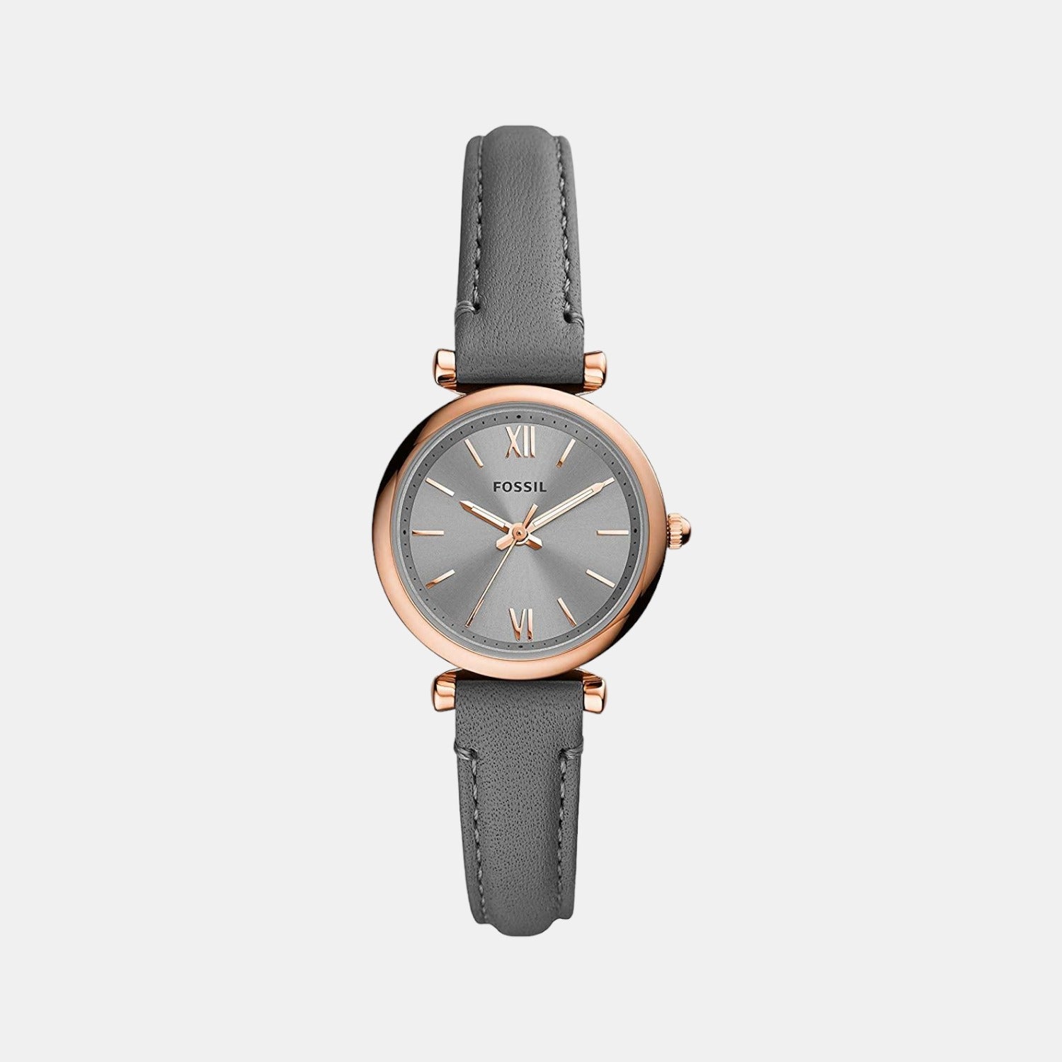 Carlie Mini Women Quartz Grey Dial Analog Leather Watch ES5068