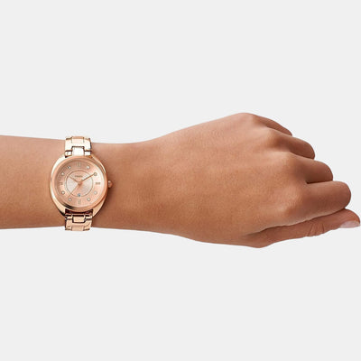 Gabby Women Quartz Rose Gold Dial Analog Stainless Steel Watch ES5070