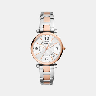 Carlie Women Quartz Silver Dial Analog Stainless Steel Watch ES5156