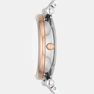 Carlie Women Quartz Silver Dial Analog Stainless Steel Watch ES5156