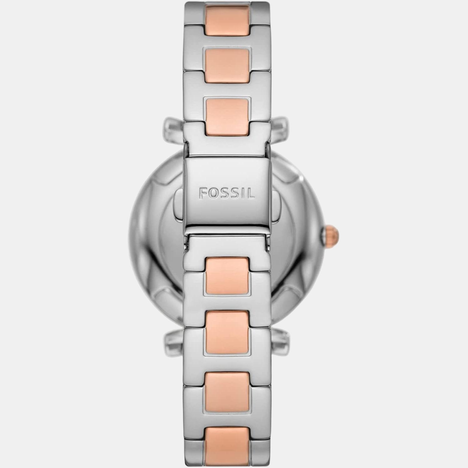 Carlie Women Quartz Silver Dial Analog Stainless Steel Watch ES5156