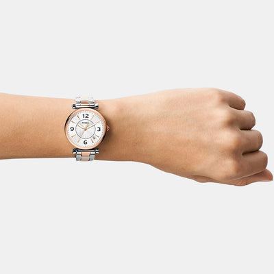 Carlie Women Quartz Silver Dial Analog Stainless Steel Watch ES5156
