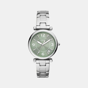 Carlie Women Quartz Green Dial Analog Stainless Steel Watch ES5157