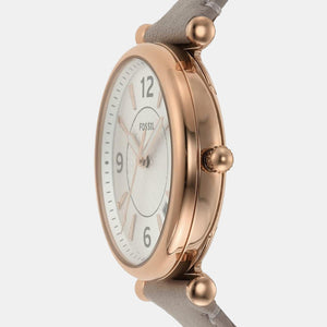 Carlie Women Quartz Silver Dial Analog Leather Watch ES5161