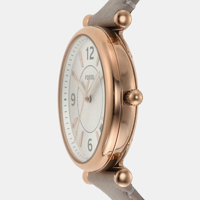 Carlie Women Quartz Silver Dial Analog Leather Watch ES5161