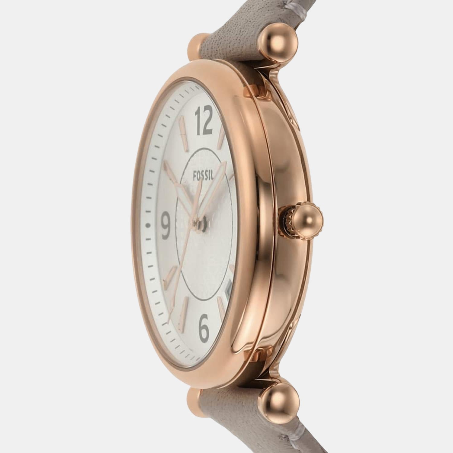 Carlie Women Quartz Silver Dial Analog Leather Watch ES5161