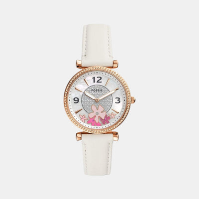 Carlie Women Quartz Grey Dial Analog Leather Watch ES5187