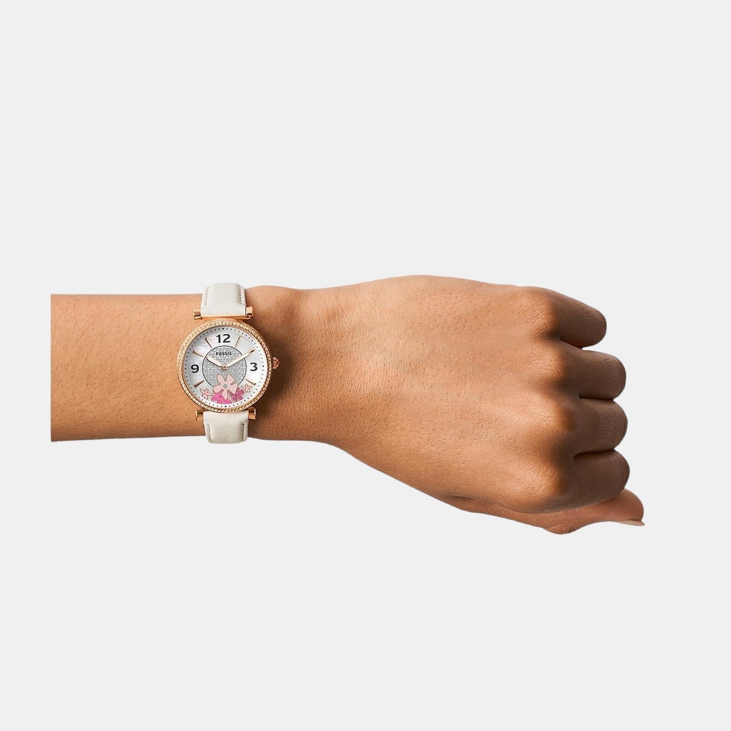 Carlie Women Quartz Grey Dial Analog Leather Watch ES5187