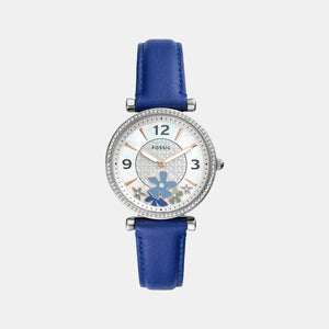 Carlie Women Quartz White Dial Analog Leather Watch ES5188