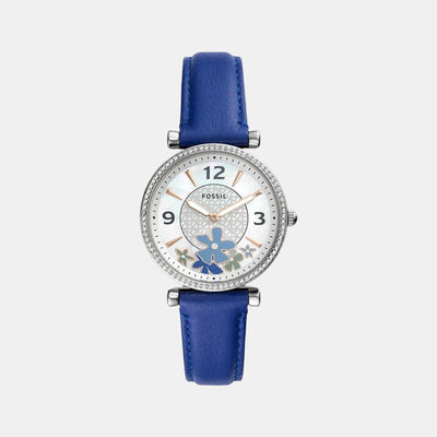Carlie Women Quartz White Dial Analog Leather Watch ES5188