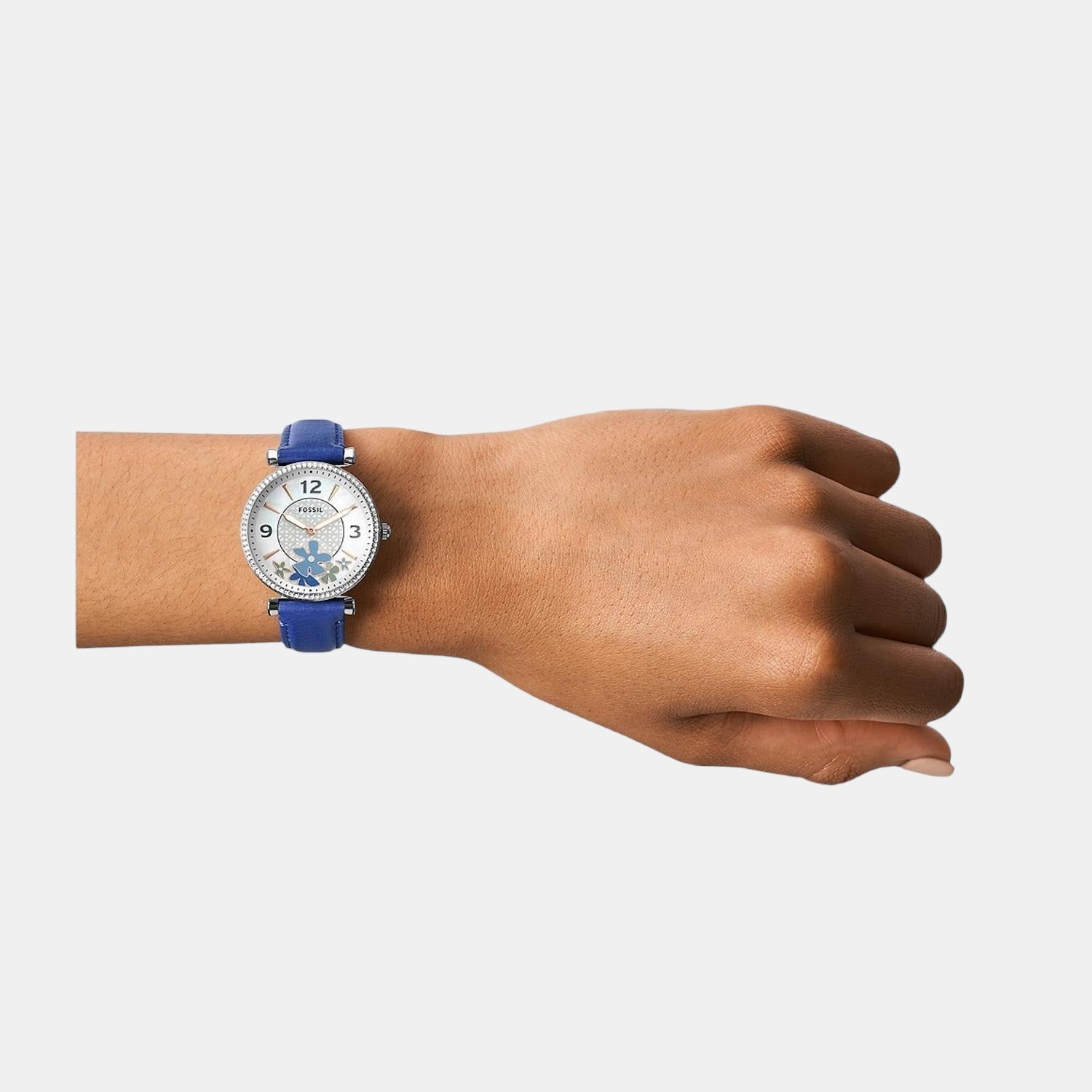 Carlie Women Quartz White Dial Analog Leather Watch ES5188