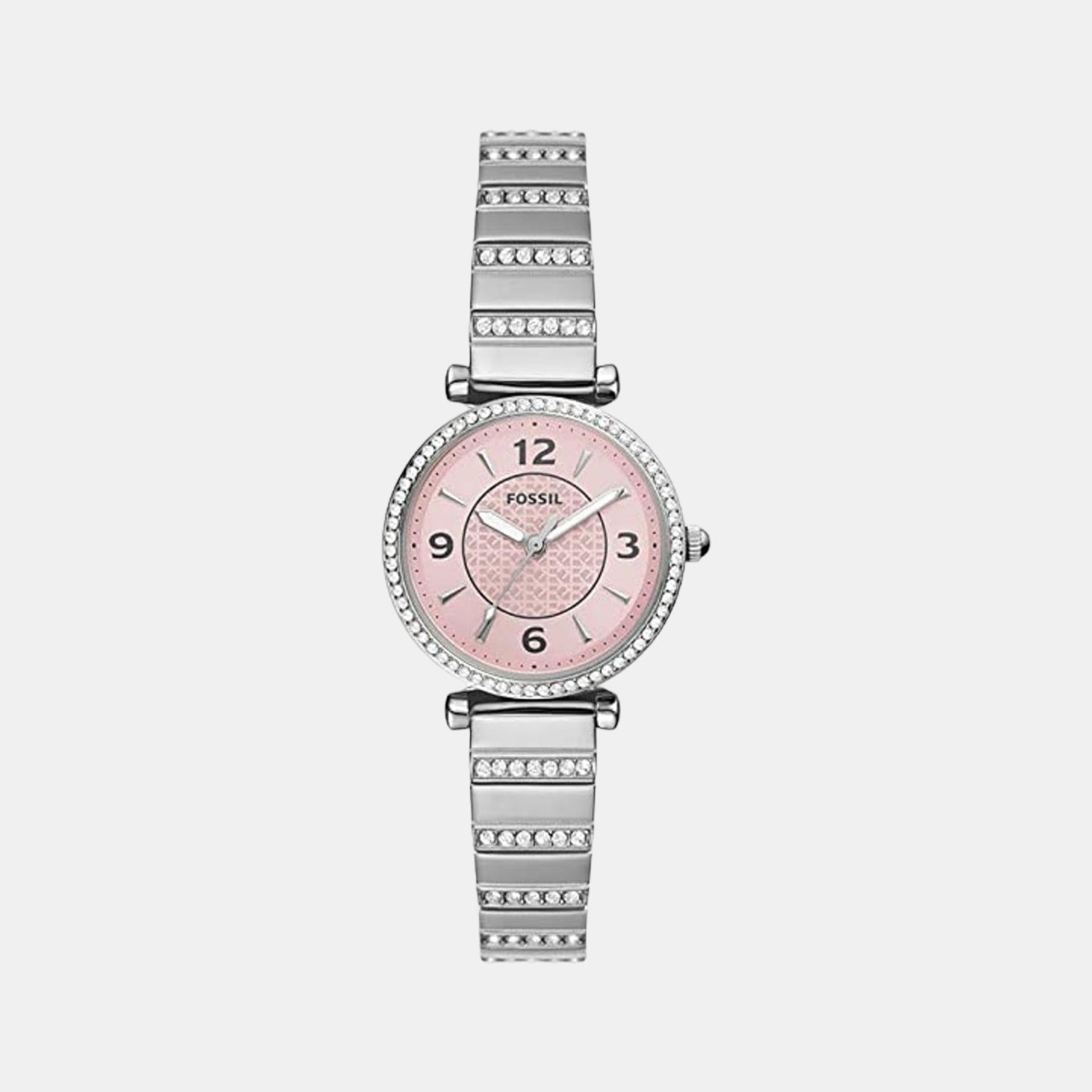 Carlie Women Quartz Pink Dial Analog Stainless Steel Watch ES5189