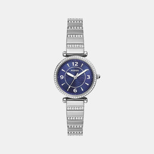 Carlie Women Quartz Blue Dial Analog Stainless Steel Watch ES5190