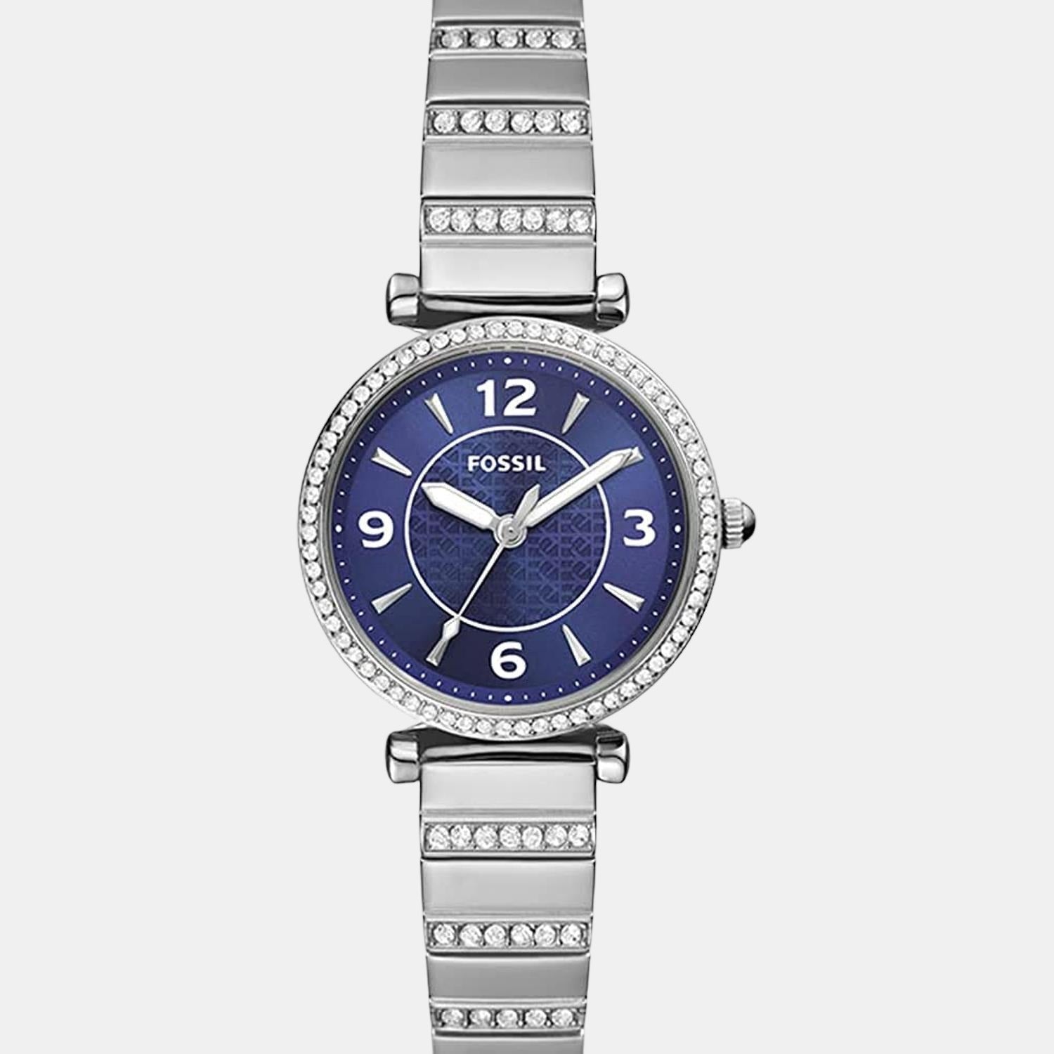 Carlie Women Quartz Blue Dial Analog Stainless Steel Watch ES5190