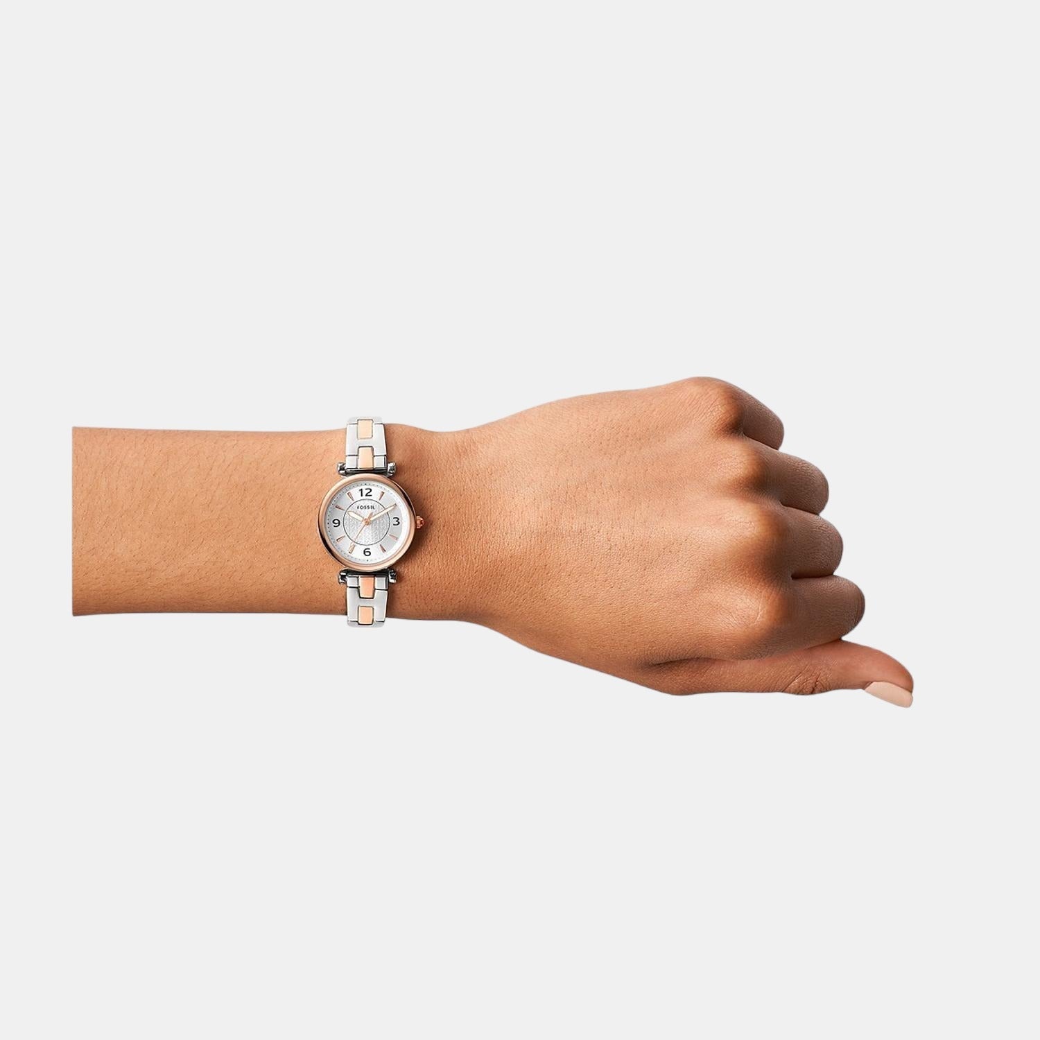 Carlie Women Quartz Silver Dial Analog Stainless Steel Watch ES5201