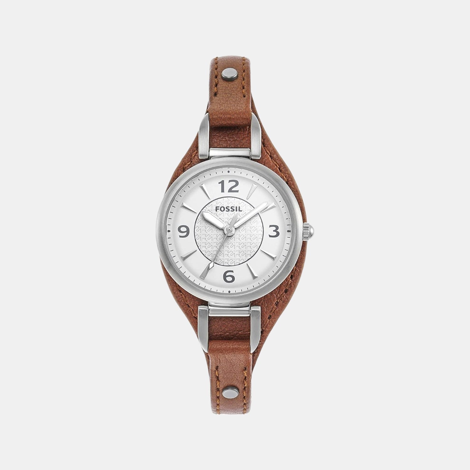 Carlie Women Quartz Silver Dial Analog Leather Watch ES5214