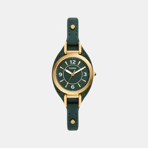 Carlie Women Quartz Gold Dial Analog Leather Watch ES5241