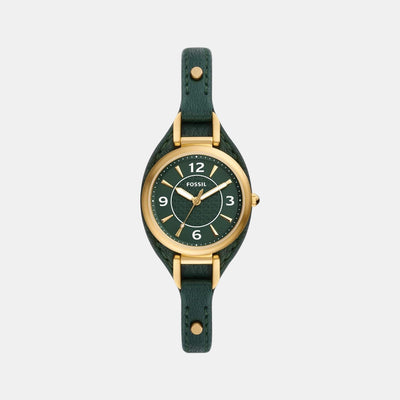Carlie Women Quartz Gold Dial Analog Leather Watch ES5241
