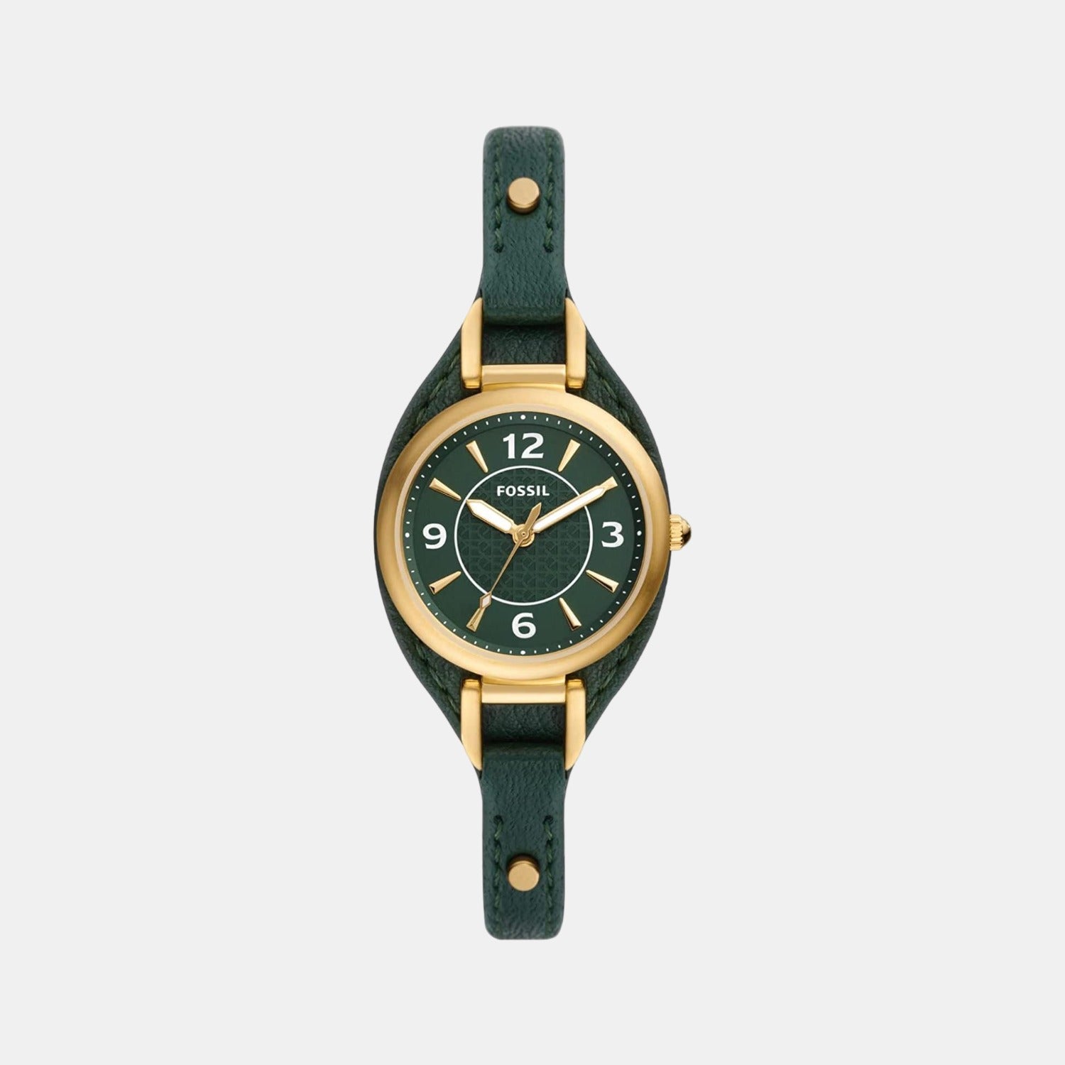 Carlie Women Quartz Gold Dial Analog Leather Watch ES5241