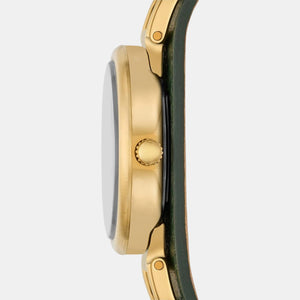 Carlie Women Quartz Gold Dial Analog Leather Watch ES5241