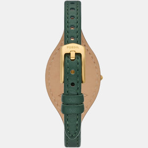 Carlie Women Quartz Gold Dial Analog Leather Watch ES5241