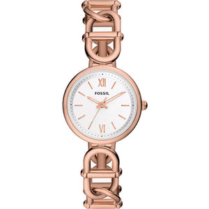Fossil Carlie Silver Dial Women 30mm