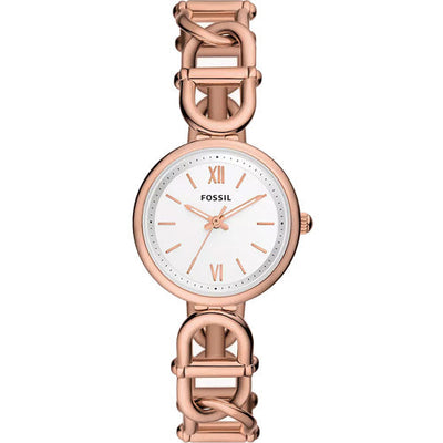 Fossil Carlie Silver Dial Women 30mm