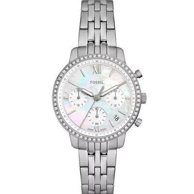 Fossil Neutra Women's Mother-Of-Pearl Dial & Silver Chain Watch