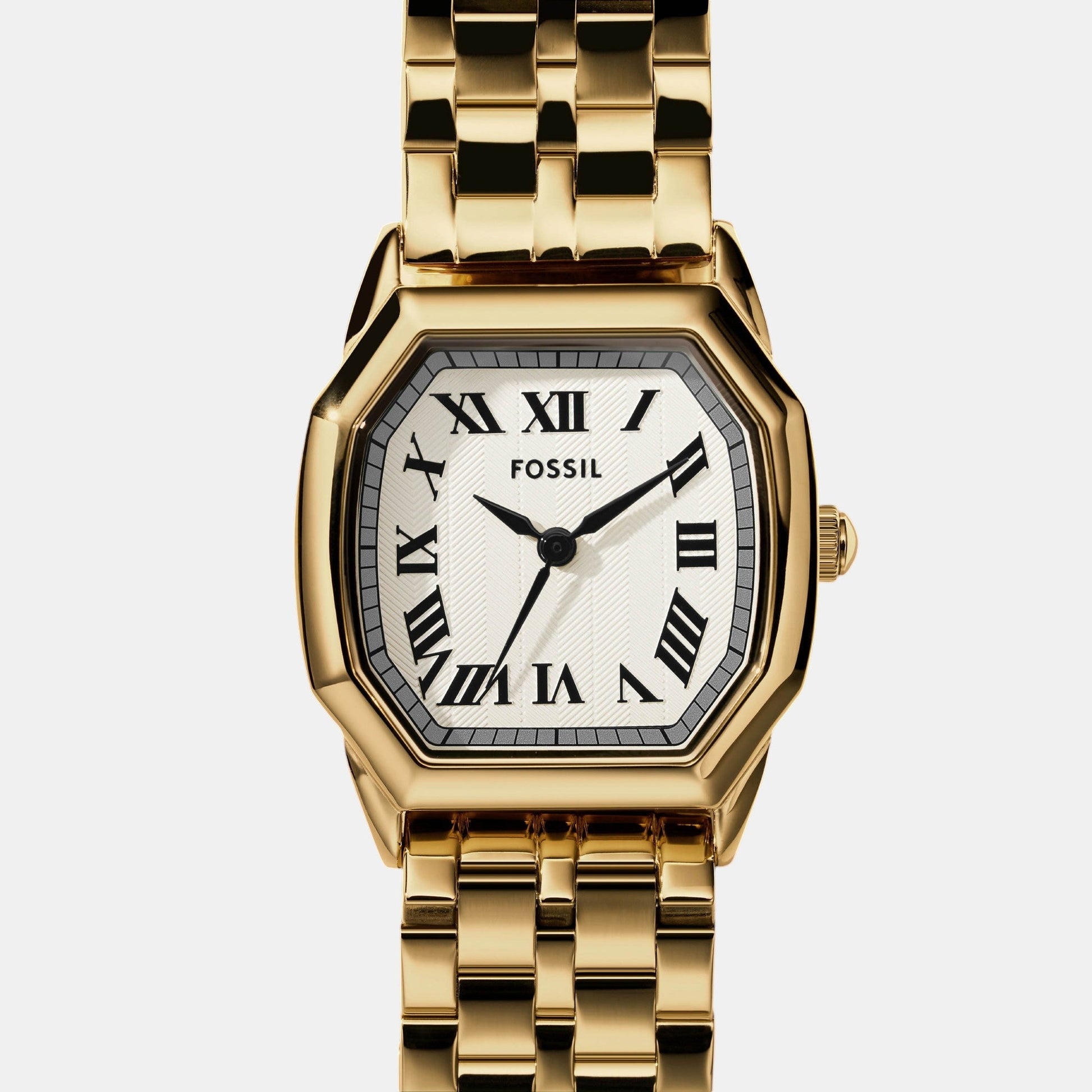 Harlow Women Quartz Cream Dial Analog Stainless Steel Watch ES5361