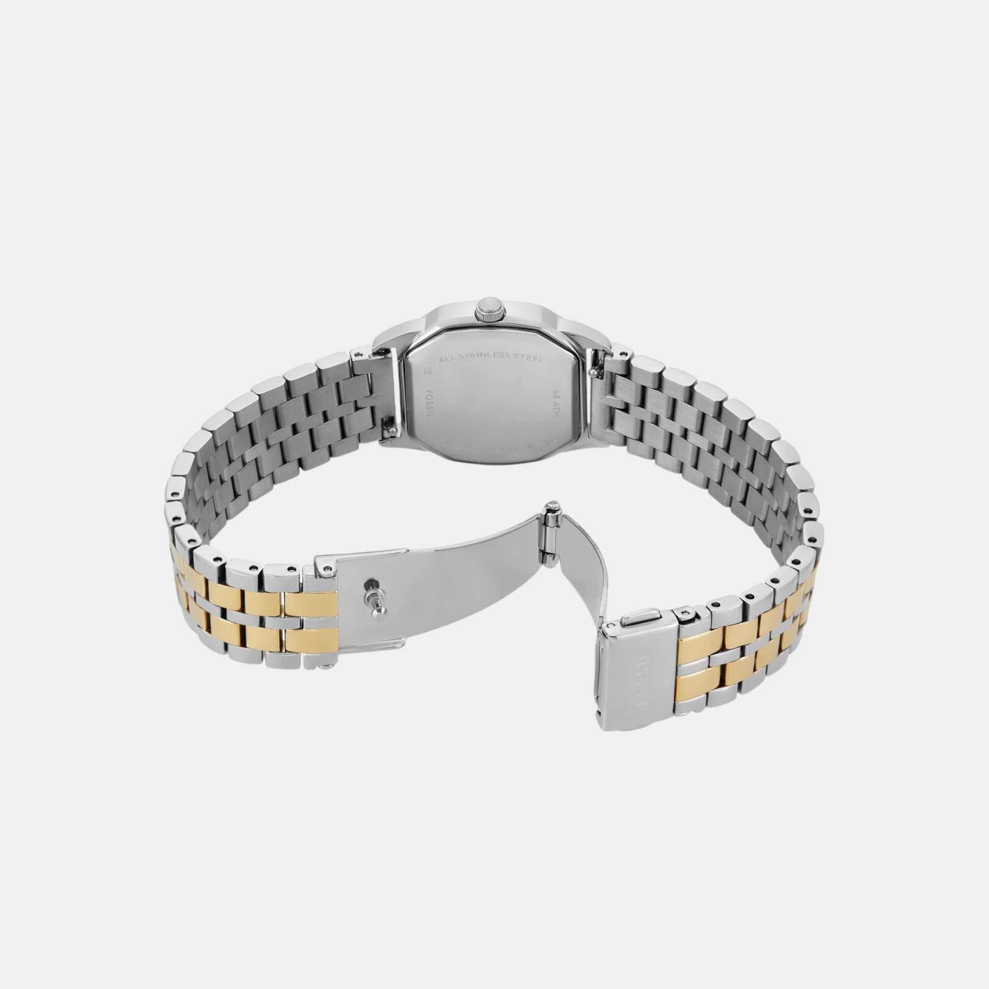 Harlow Women Quartz Cream Dial Analog Stainless Steel Watch ES5362