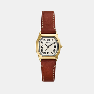 Harlow Women Quartz Cream Dial Analog Leather Watch ES5364