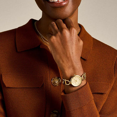 Fossil Carlie Gold Dial Women 30mm ES5375