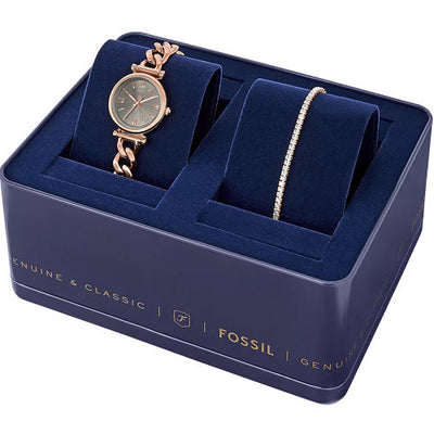 Fossil Carlie Grey Dial Women 28mm ES5378SET