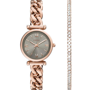 Fossil Carlie Grey Dial Women 28mm ES5378SET