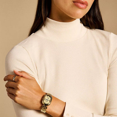 Fossil Sloan Gold Dial Women 24mm ES5380