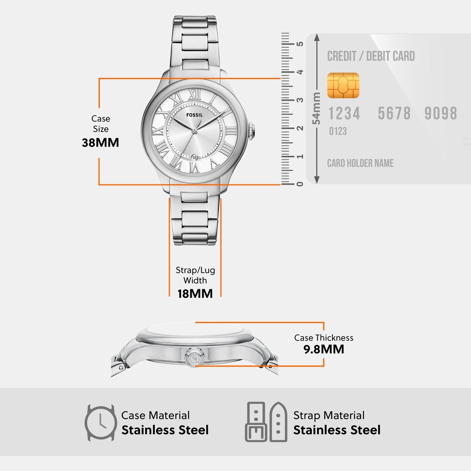 Gilmore Women Quartz Silver Dial Analog Stainless Steel Watch ES5393