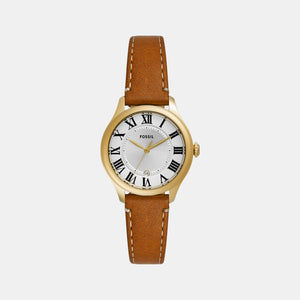 Gilmore Women Quartz Silver Dial Analog Leather Watch ES5397